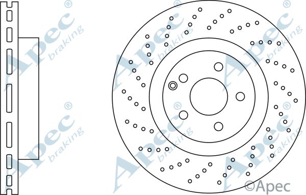 APEC BRAKING Тормозной диск DSK2844